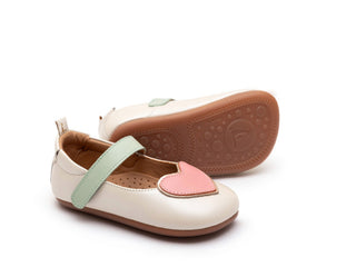 Heart - Antique White / Pink Lake / Metalic Salmon | Tip Toey Joey