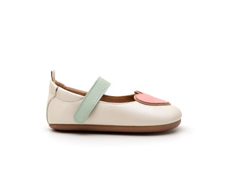 Heart - Antique White / Pink Lake / Metalic Salmon | Tip Toey Joey