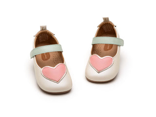 Heart - Antique White / Pink Lake / Metalic Salmon | Tip Toey Joey