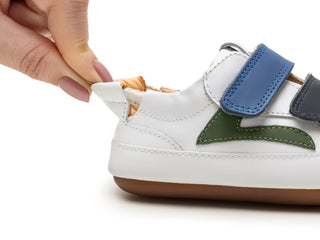 Landy - White / Navy | Tip Toey Joey