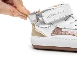 Landy High-Top - White/Rose Gold/Silver | Tip Toey Joey | Calzado respetuoso