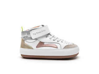 Landy High-Top - White/Rose Gold/Silver | Tip Toey Joey | Calzado respetuoso