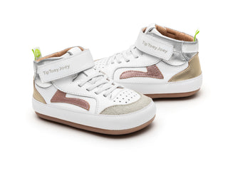 Landy High-Top - White/Rose Gold/Silver | Tip Toey Joey | Calzado respetuoso