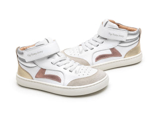 Landy High-Top - White / Rose Gold /Sterling Silver | Tip Toey Joey | Calzado respetuoso